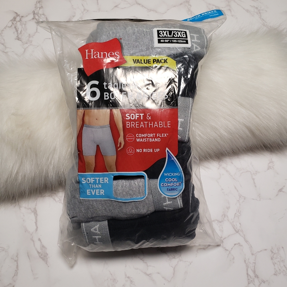 Hanes Men's Plus Size Tagless boxer briefs